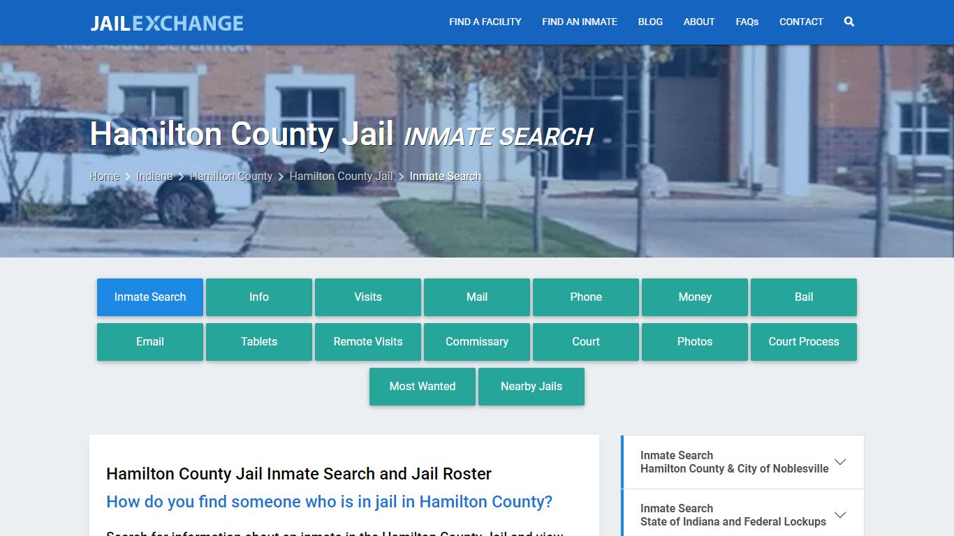 Hamilton County Jail Inmate Search - Jail Exchange